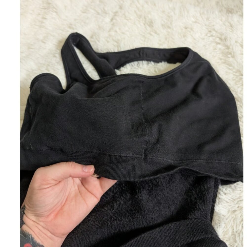 All In Motion Ribbed Stretchy Spandex Ribbed Longline Racerback Sports Bra Large - Picture 4 of 7